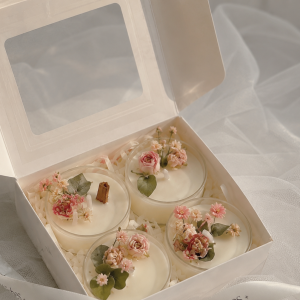 Soft Bloom Box - 4 Nến thơm hoa khô